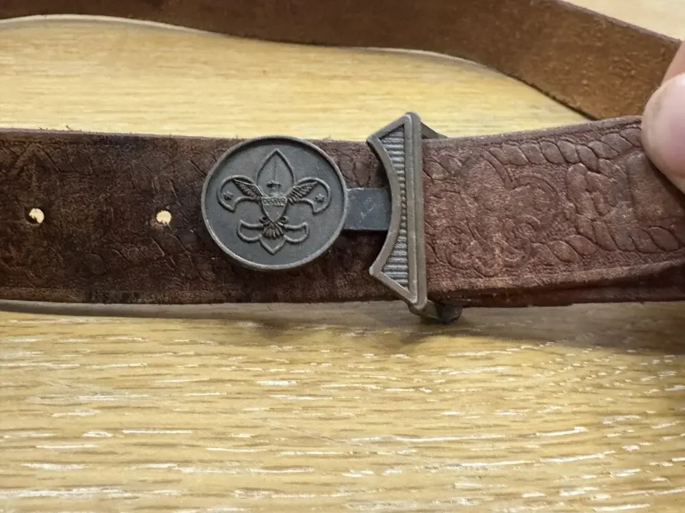 Vintage Boy Scouts of America Leather Belt Size 30